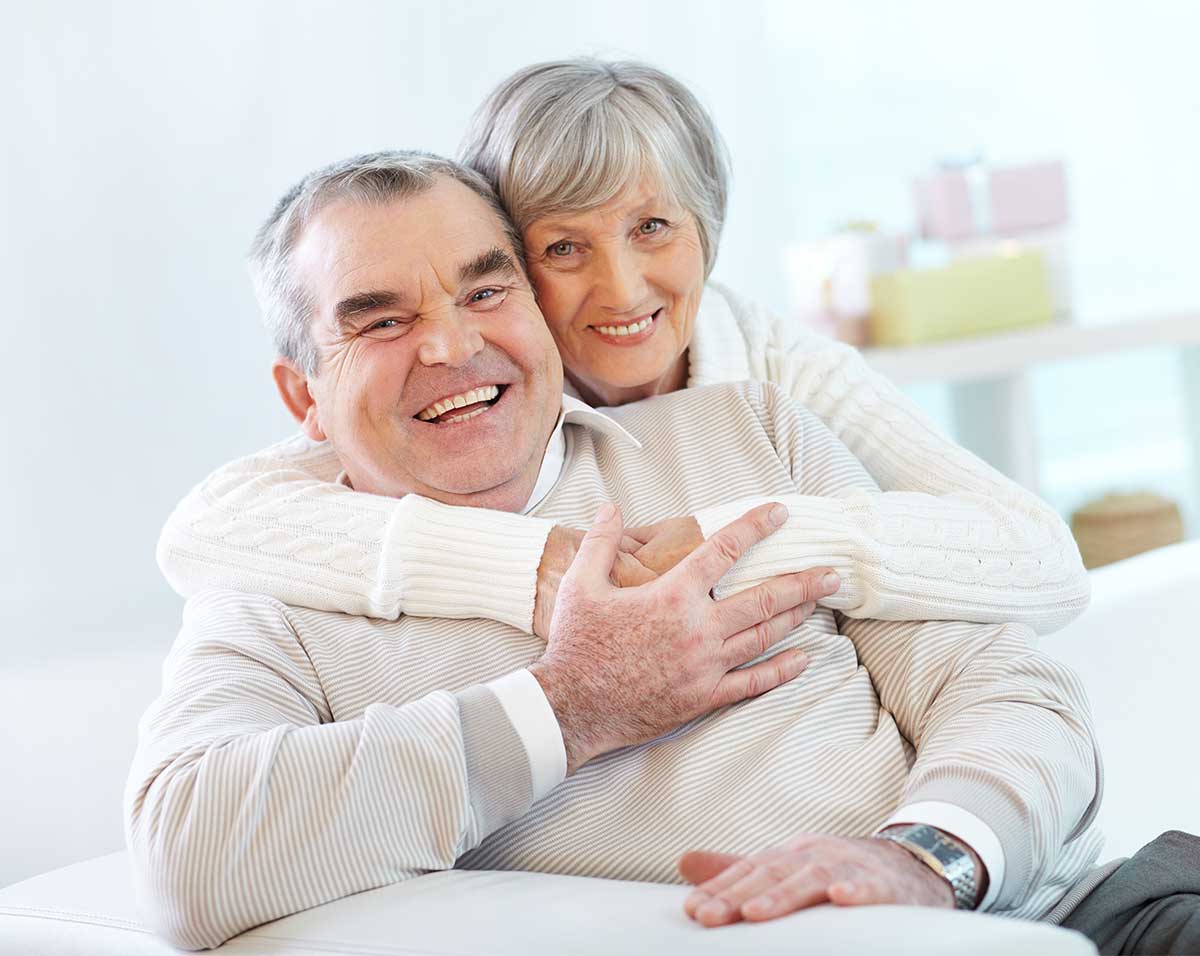 Happy senior couple enjoying life with sharp memory